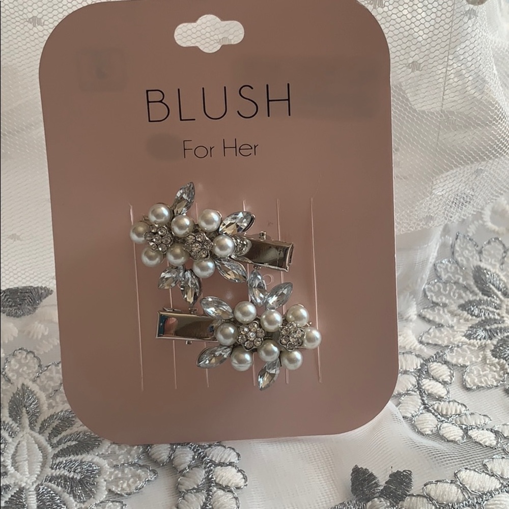 Hair pins pearl silver Bridal Weddings parties clips. New - Picture 1 of 8